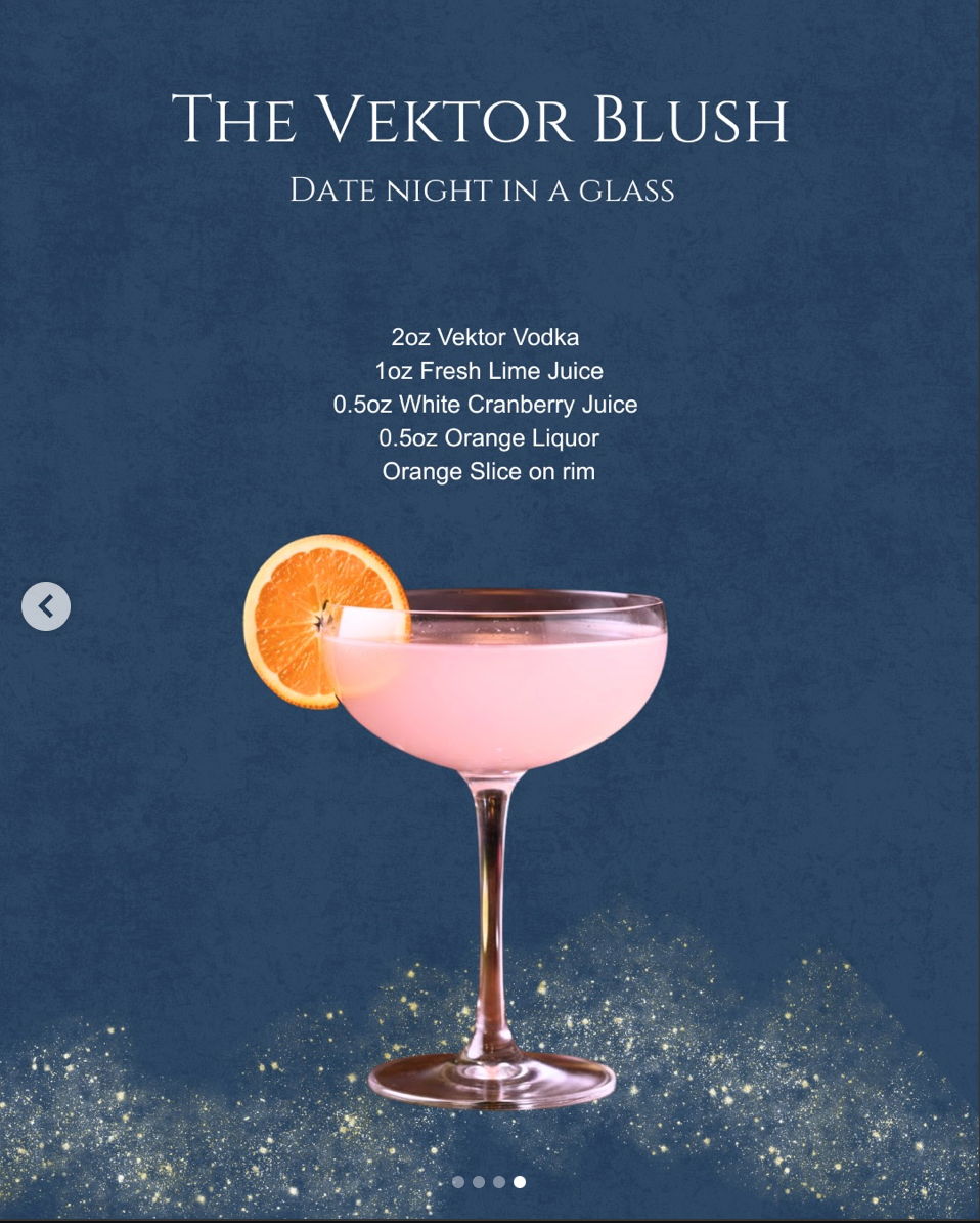 Vektor Vodka social cocktail graphic
